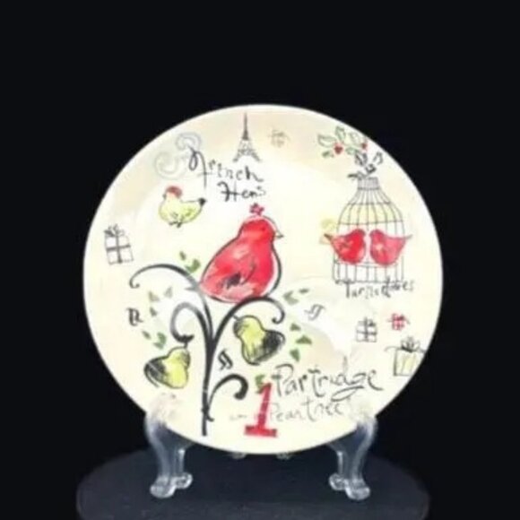 Lenox 12 Days of Christmas Porcelain Dessert Plates set of 4 NIB - Picture 2 of 11